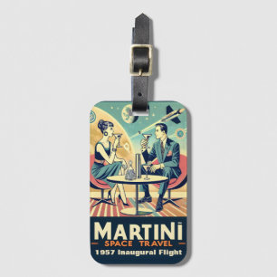 Etiqueta Para Maletas Carteles de viaje espacial de Martini Tripulación