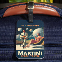Carteles de viaje espaciales de Martini Ubicacione