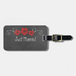 Etiqueta Para Maletas Cartón de rosas rojas salvajes