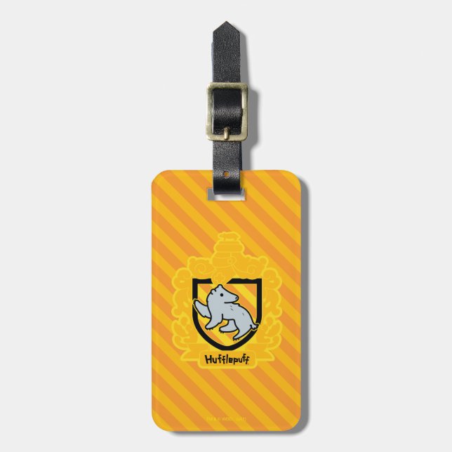 Etiqueta Para Maletas Cartoon Hufflepuff Crest (Frente Vertical)