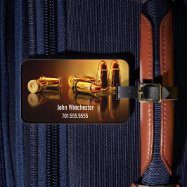 Etiqueta Para Maletas Cartuchos dorados personalizados