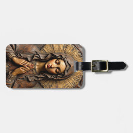 Etiqueta Para Maletas Carved Devotion  Wooden Mary