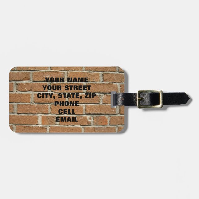 Etiqueta Para Maletas Casa del ladrillo (Frente Horizontal)