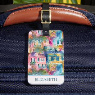 Etiqueta Para Maletas Casas Charleston Preppy Personalizadas
