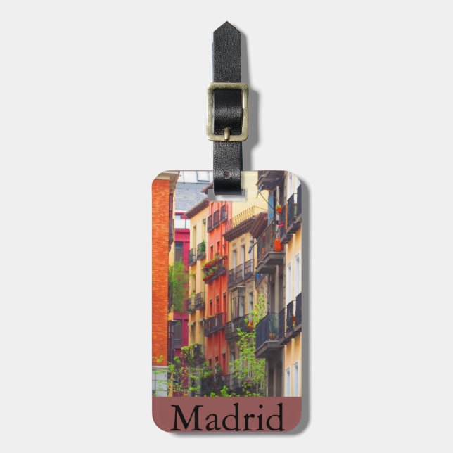Etiqueta Para Maletas Casas en Madrid (Frente Vertical)