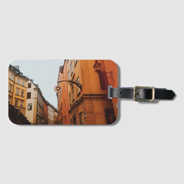 Etiqueta Para Maletas Casco Antiguo de Estocolmo (Anverso horizontal)