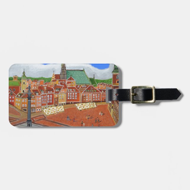 Etiqueta Para Maletas Casco antiguo de Varsovia (Frente Horizontal)