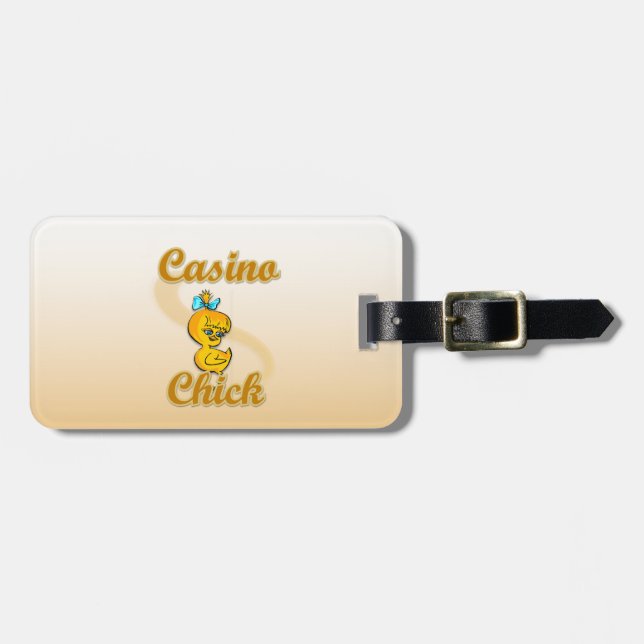 Etiqueta Para Maletas Casino Chick (Frente Horizontal)