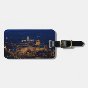 Etiqueta Para Maletas Castillo Buda Hungría Budapest de noche