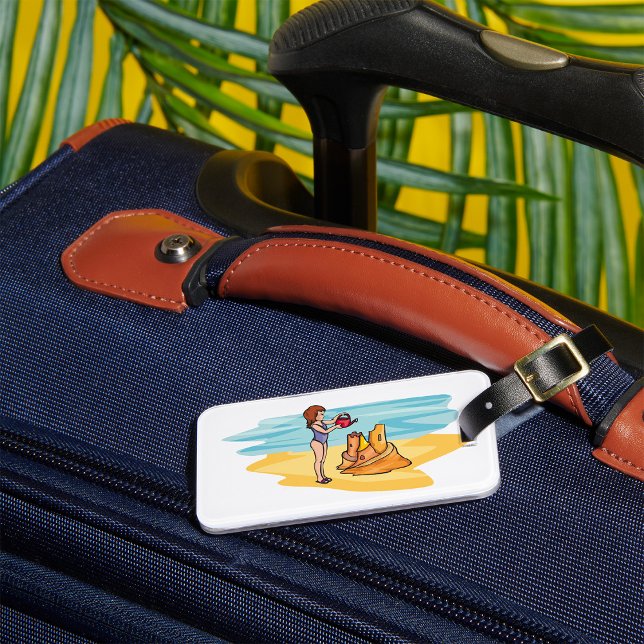 Etiqueta Para Maletas Castillo de arena de playa (Subido por el creador)