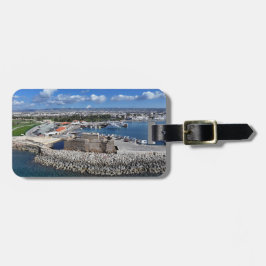 Etiqueta Para Maletas Castillo de Paphos y puerto desde el mar