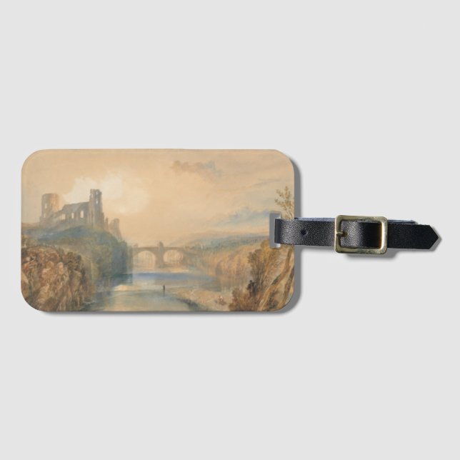 Etiqueta Para Maletas Castillo de William Turner Barnard (Anverso horizontal)