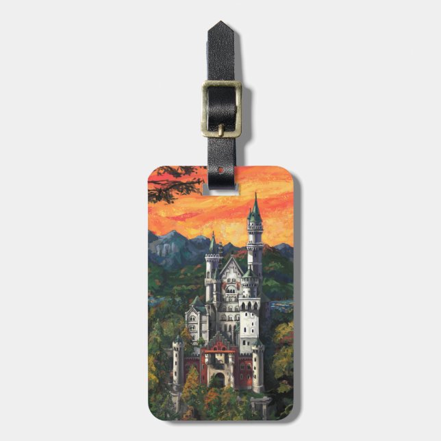 Etiqueta Para Maletas Castillo Schloss Neuschwanstein (Frente Vertical)
