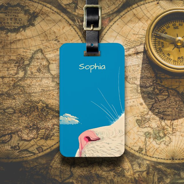 Etiqueta Para Maletas Cat and Cloud (Subido por el creador)