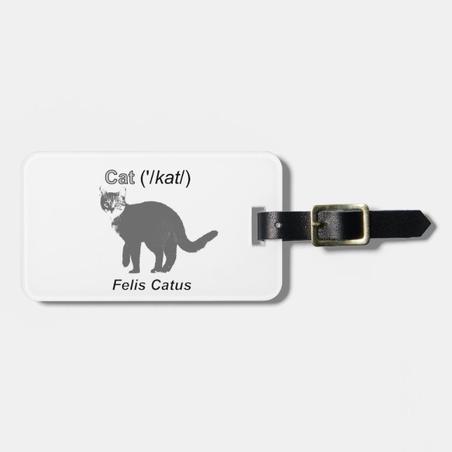 Etiqueta Para Maletas Cat Felis Catus (Frente Horizontal)