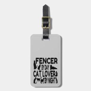Etiqueta Para Maletas Cat Lover Fencer