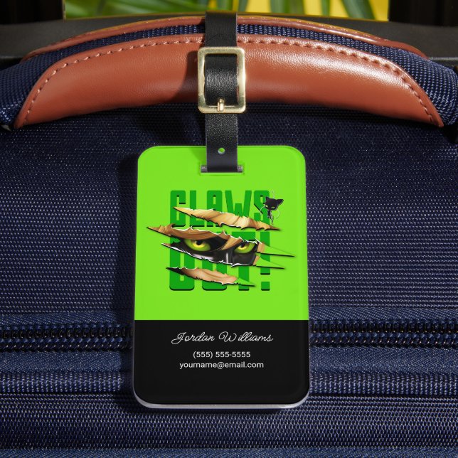 Etiqueta Para Maletas Cat Noir & Plagg | Clawout (Anverso In situ 2)