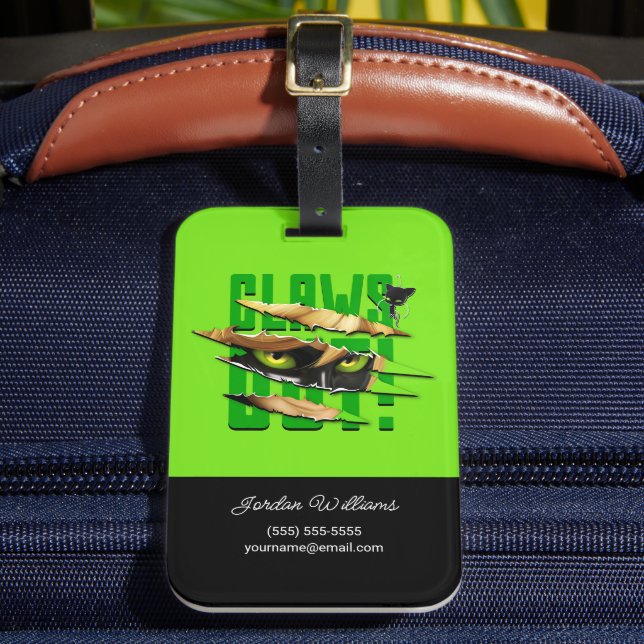 Etiqueta Para Maletas Cat Noir & Plagg | Clawout (Anverso In situ 2)