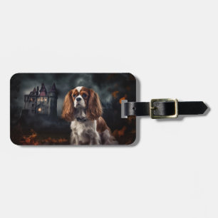 Etiqueta Para Maletas Cavalier King Charles Spaniel Halloween Espantoso