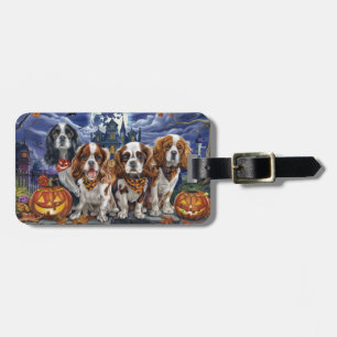 Etiqueta Para Maletas Cavalier King Charles Spaniel Halloween Espeluznan
