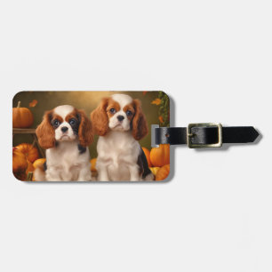 Etiqueta Para Maletas Cavalier King Charles Spaniel Puppy Calabaza de ot