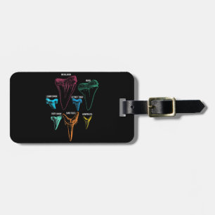 Etiqueta Para Maletas Caza de dientes de tiburón - Regalos locos de tibu