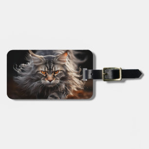 Etiqueta Para Maletas Caza de gato Maine Coon