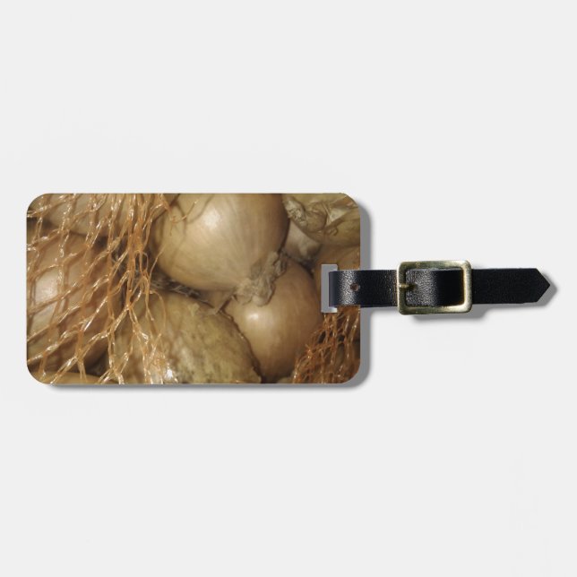 Etiqueta Para Maletas Cebollas Netas, Vegetales Alimenticios, Cocina Spi (Frente Horizontal)