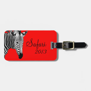 Etiqueta Para Maletas Cebra del safari
