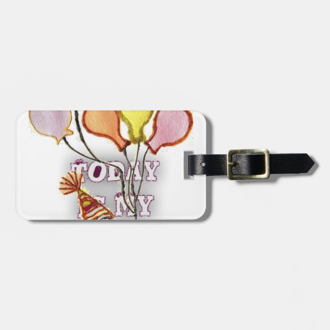 Etiqueta Para Maletas Celebrar con nuestro alegre saludo de cumpleaños (Frente Horizontal)