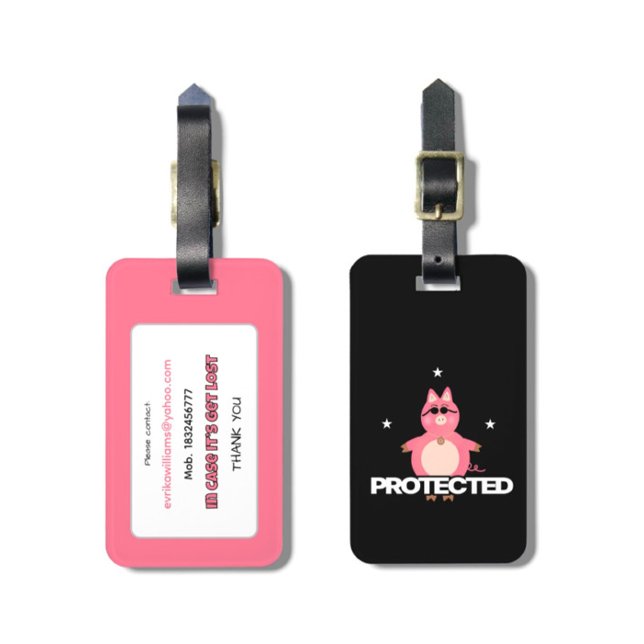 Etiqueta Para Maletas Cerdito rosa (Subido por el creador)