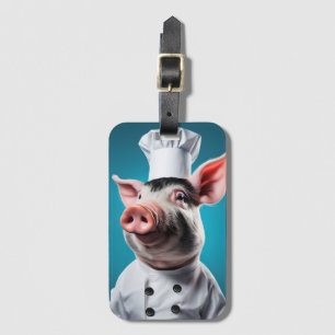 Etiqueta Para Maletas Cerdo Chef