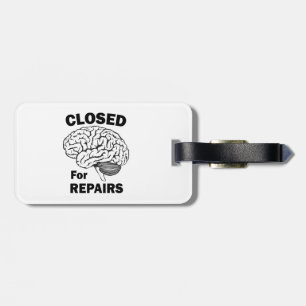 Etiqueta Para Maletas Cerebro cerrado para reparaciones