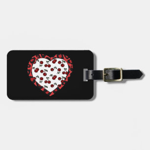 Etiqueta Para Maletas Cerezas de Rockabilly RAB Estampado de Corazón de