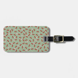 Etiqueta Para Maletas Cerezas Y Flores