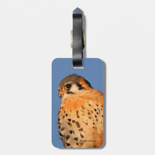 Etiqueta Para Maletas Cernícalo estadounidense en un cable