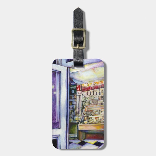 Etiqueta Para Maletas Cerveza fría en un Hot Deli  (Frente Vertical)