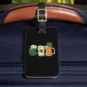 Etiqueta Para Maletas Cerveza Irlandesa Bandera de Irlanda Día de San Pa