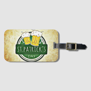 Etiqueta Para Maletas Cervezas del Día de San Patricio