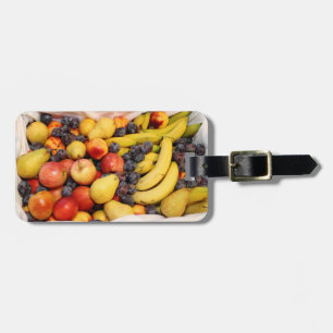 Etiqueta Para Maletas Cesta llena de frutas
