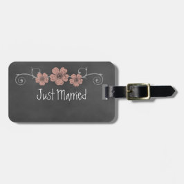 Etiqueta Para Maletas Chalkboard Rosas de Wild Peach