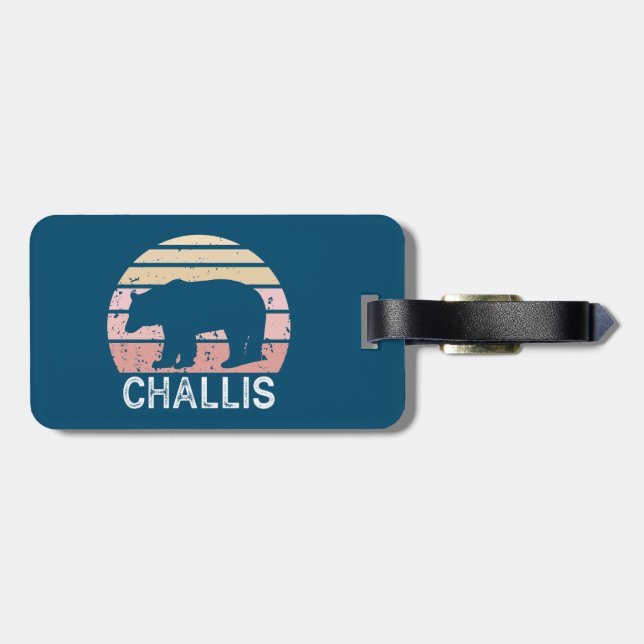 Etiqueta Para Maletas Challis Idaho Retro Bear (Atrás Horizontal)