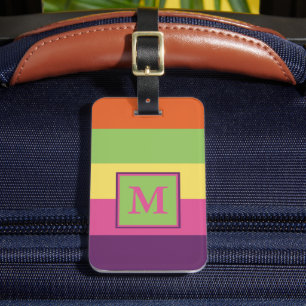 Etiqueta Para Maletas Chanclas de verano rayas personalizadas
