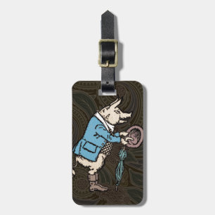 Etiqueta Para Maletas Chaqueta de cerdo Cerdito Lindo Formal Antiguo