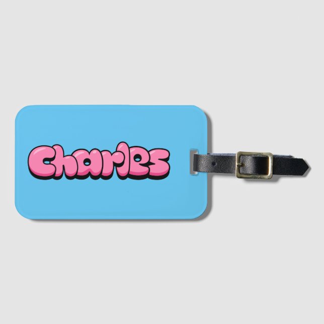 Etiqueta Para Maletas Charles (Anverso horizontal)