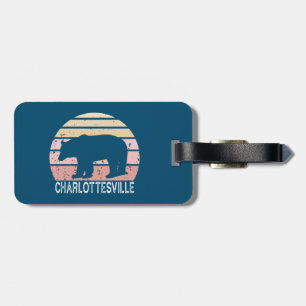 Etiqueta Para Maletas Charlottesville Virginia Retro Bear