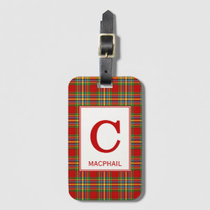 Etiqueta Para Maletas Chattan Tartán Colorful Scottish Patrón de plancha