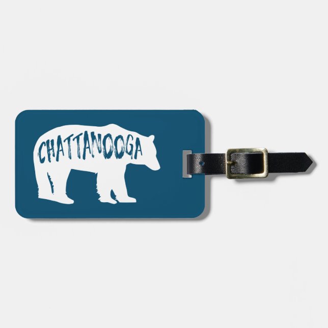 Etiqueta Para Maletas Chattanooga Tennessee Bear (Frente Horizontal)