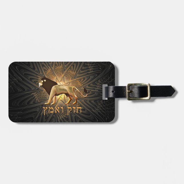 Etiqueta Para Maletas Chazak Ve'ematz (Frente Horizontal)