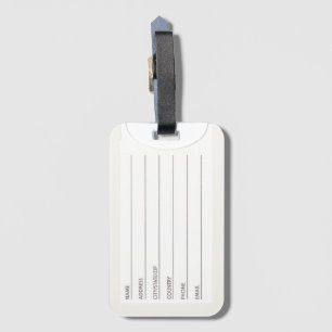 Etiqueta Para Maletas Checkerboard moderno y elegante